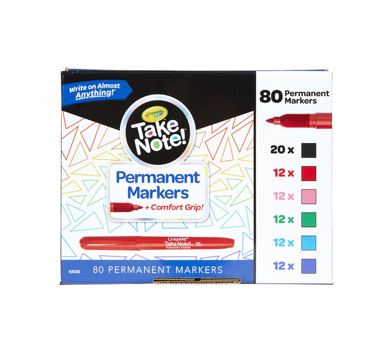 Take Note Permanent Markers Classpack, Bulk 80 Count